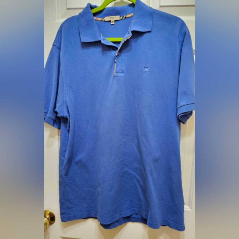 Burberry Men's Blue Polo Shirt